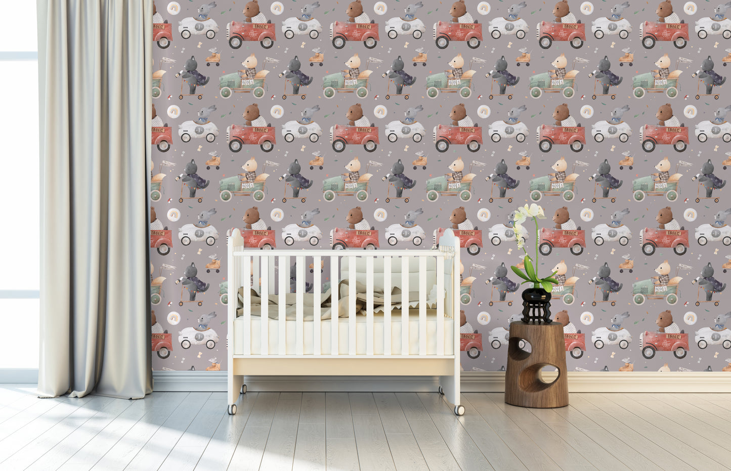 The Race is ON ... Personalised & Bespoke Childrens Wallpaper