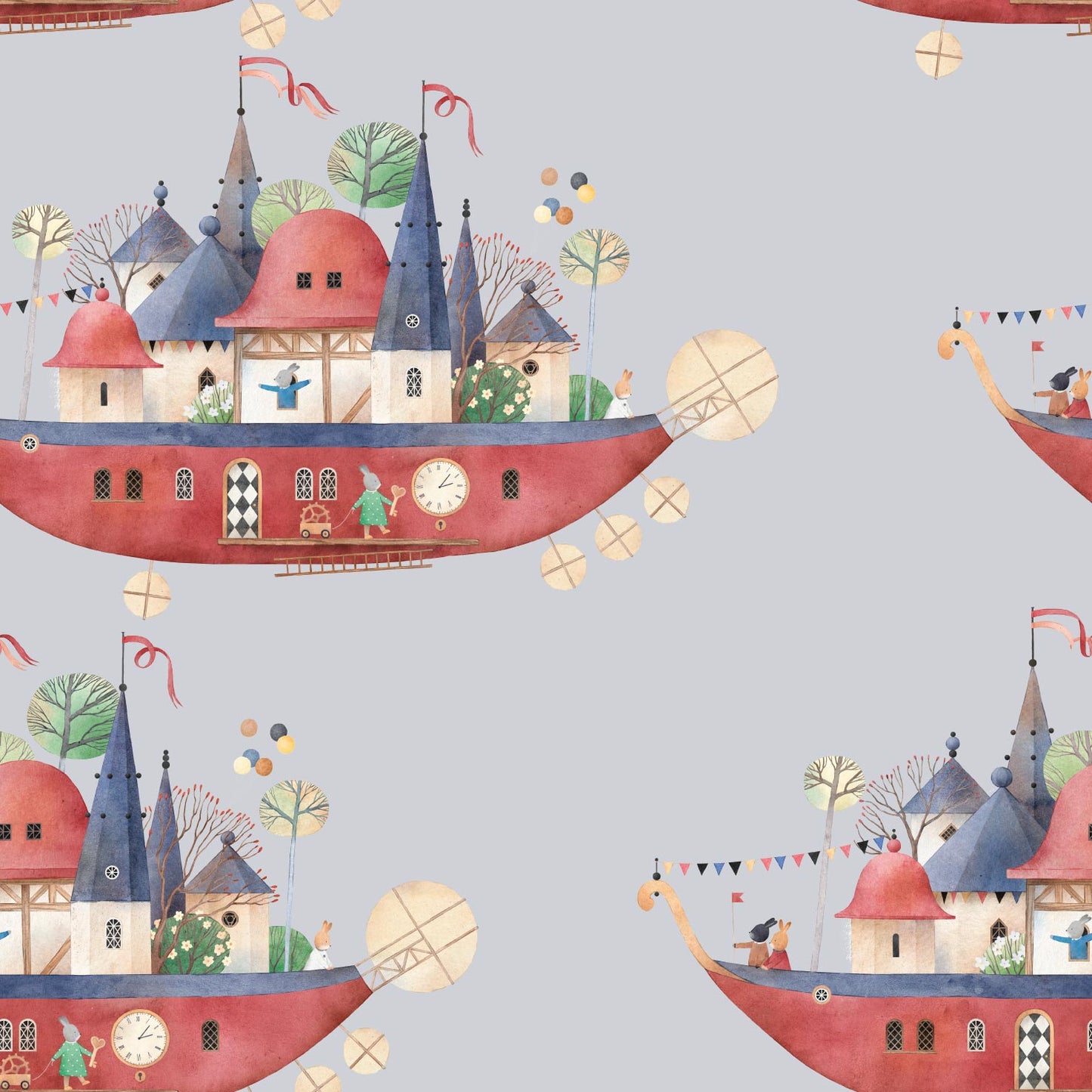 Bespoke & Personalised - Ark of Adventure Ship - Nursery  Wallpaper