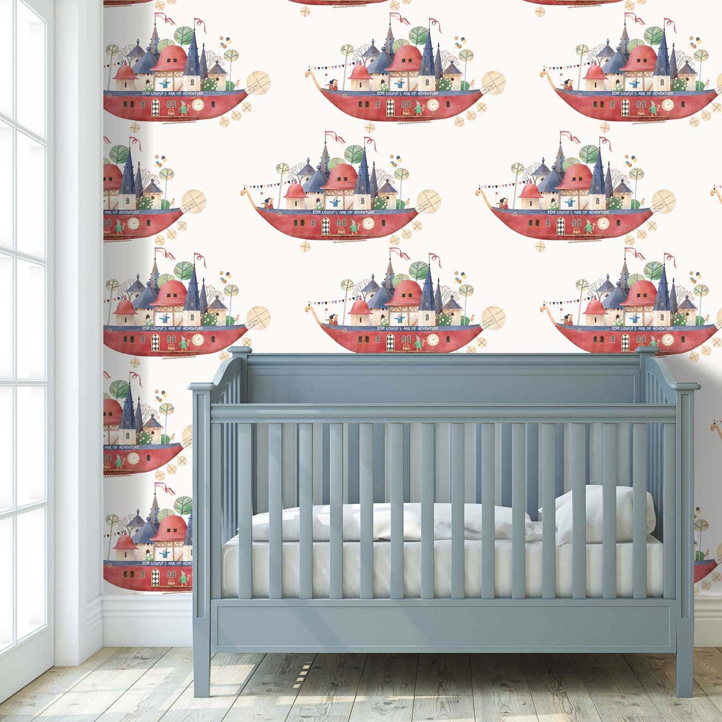 Bespoke & Personalised - Ark of Adventure Ship - Nursery  Wallpaper