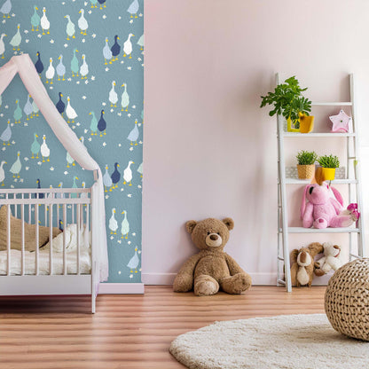 Bespoke Baby  Wallpaper - Charming Ducks & Flowers