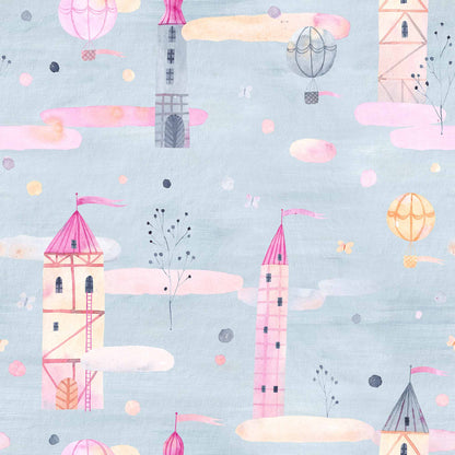 Exclusive Fairytale Castles & Floating Balloons, Children & Baby Wallpaper