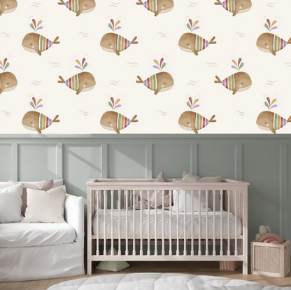 Childrens Wallpaper - Moby's Dream - Nursery - Childrens Wallpaper