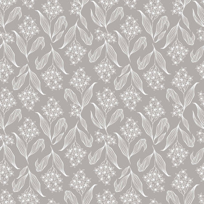 Grey Baby's relaxing nursery wallpaper with flowers in pastel shades