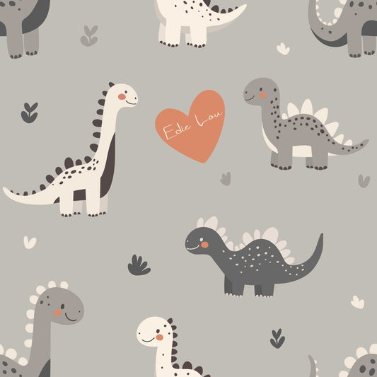 Bespoke Baby Dino Childrens Wallpaper - We Love Baby Dinosaurs