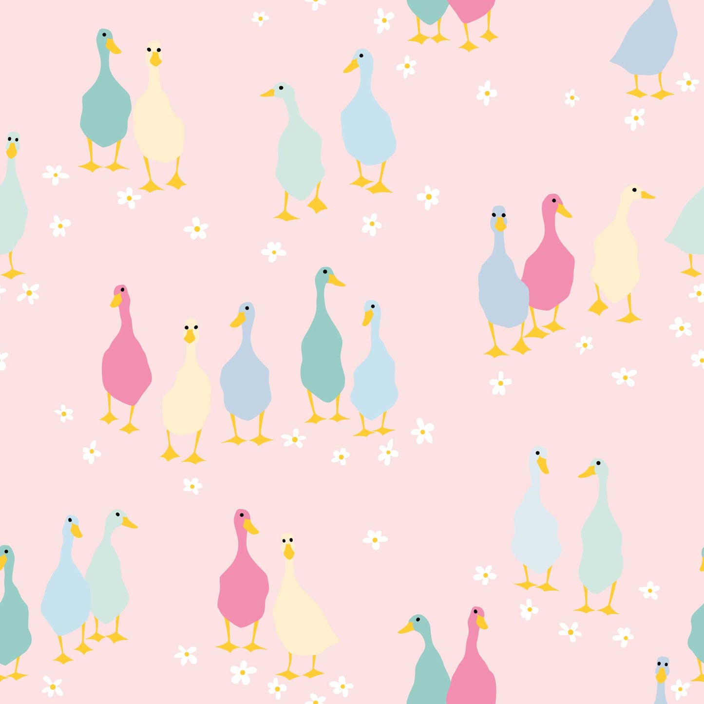 Bespoke Baby  Wallpaper - Charming Ducks & Flowers