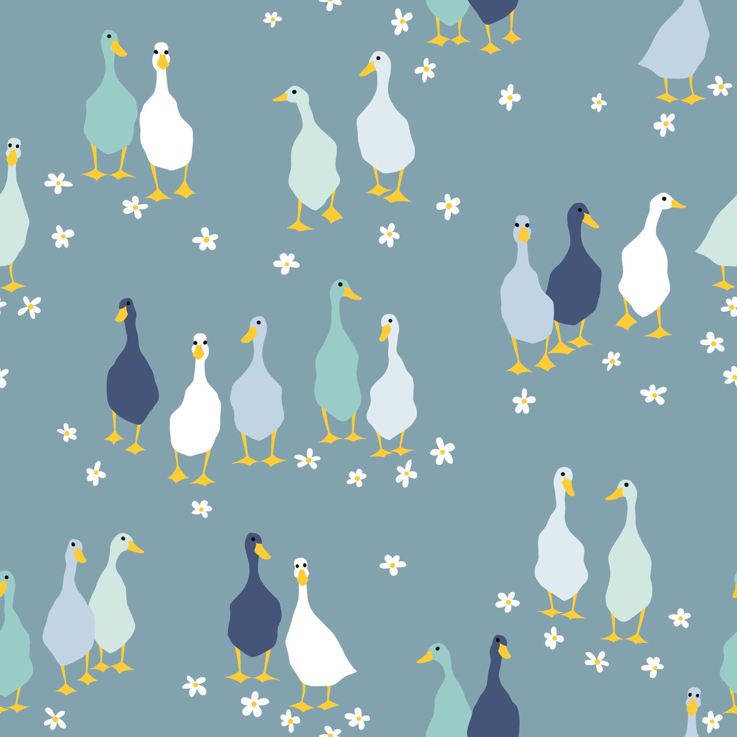 Bespoke Baby  Wallpaper - Charming Ducks & Flowers