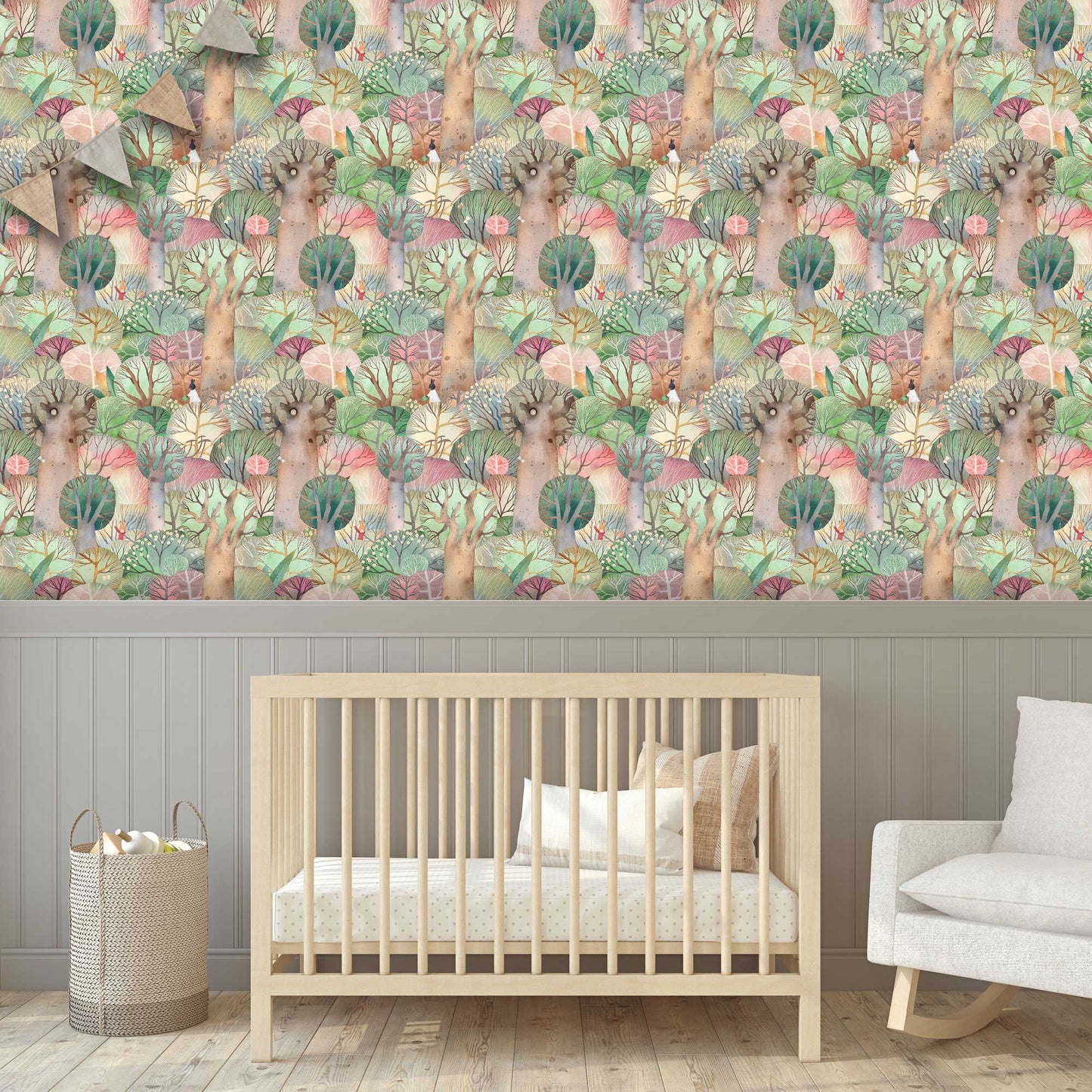 Peekaboo- Nursery Childrens Luxury Wallpaper