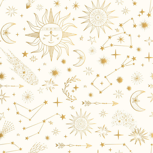 Shooting Stars -  Moons & Sundials -  Bespoke Childrens Nursery Wallpaper