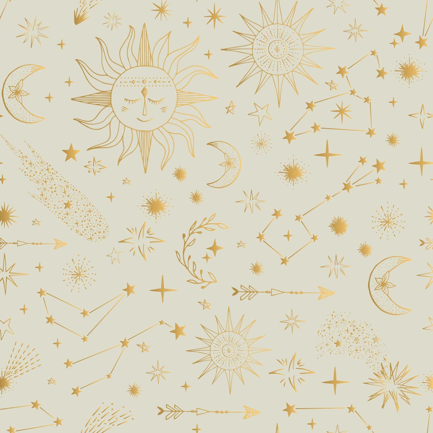 Shooting Stars -  Moons & Sundials -  Bespoke Childrens Nursery Wallpaper