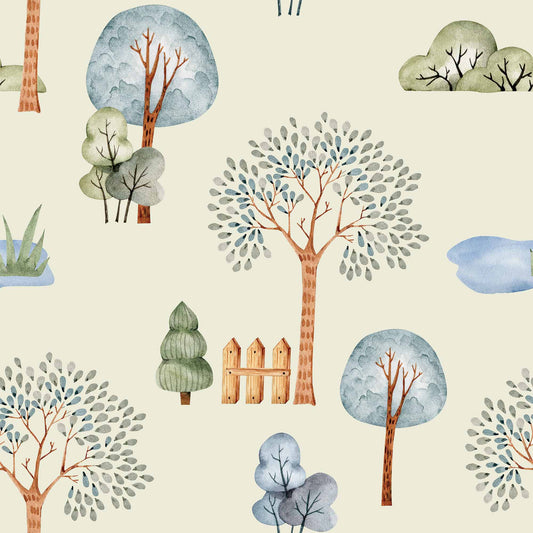 Beautiful Trees - Bespoke - Luxury Childrens Wallpaper