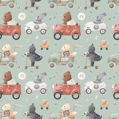 The Race is ON ... Personalised & Bespoke Childrens Wallpaper