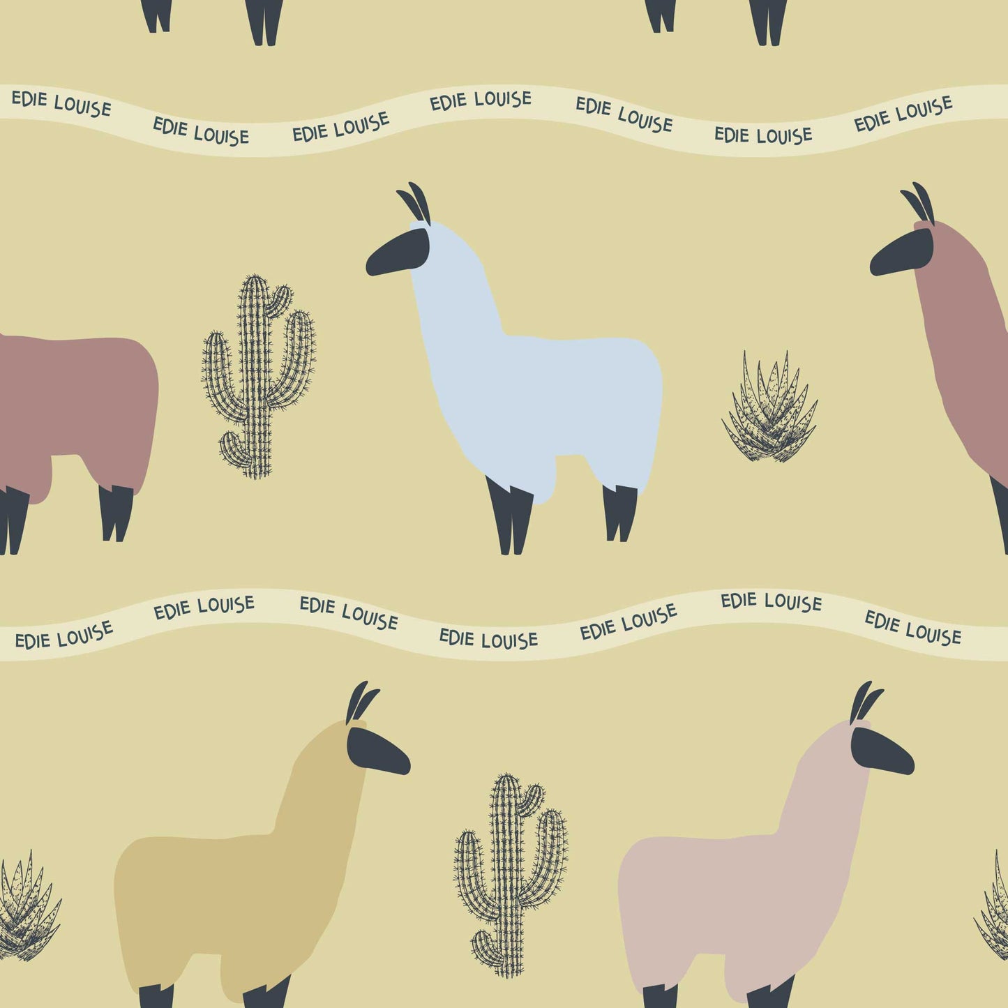 LLAMAS OUT FOR A LAZY STROLL - MAIN DESIGN