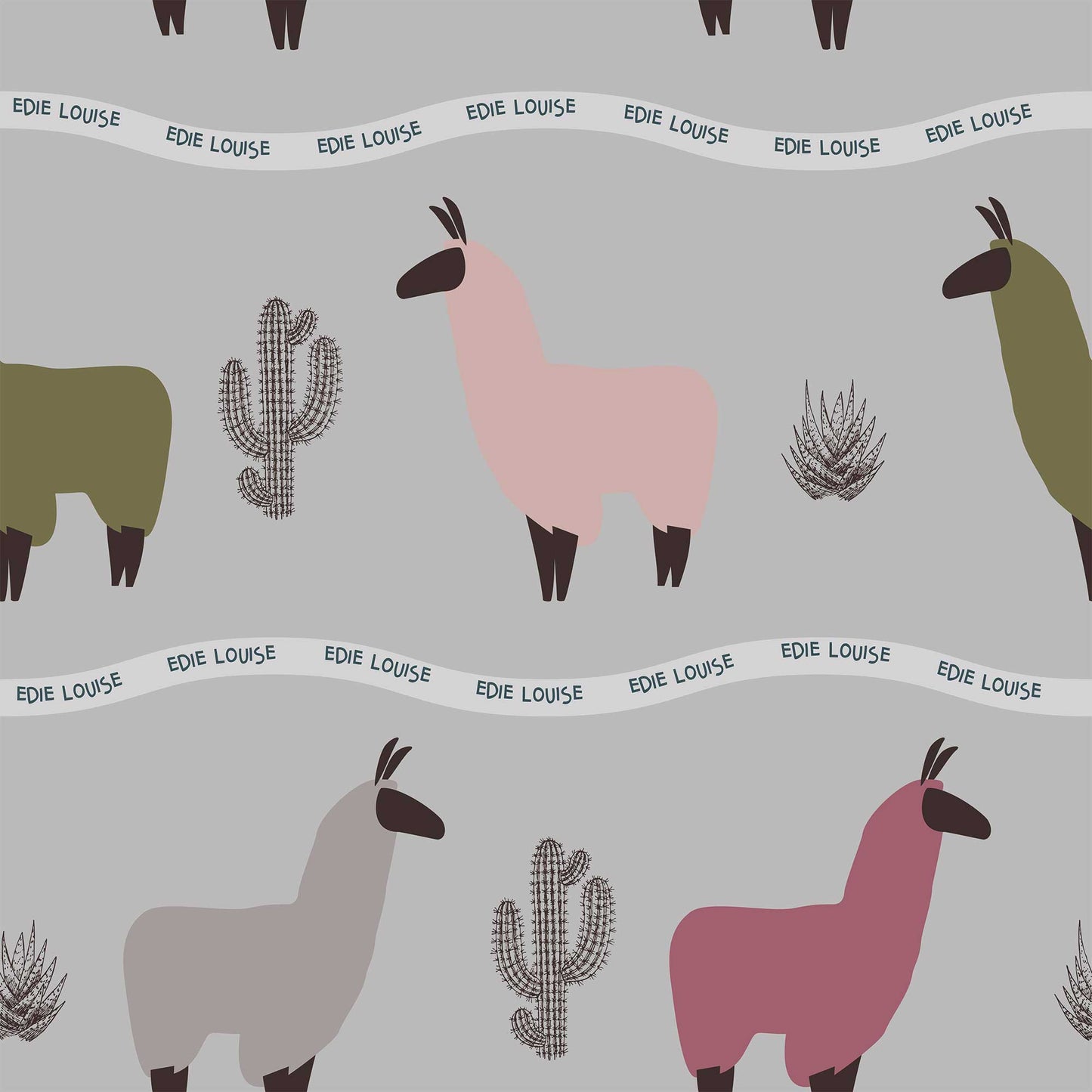 LLAMAS OUT FOR A LAZY STROLL - MAIN DESIGN