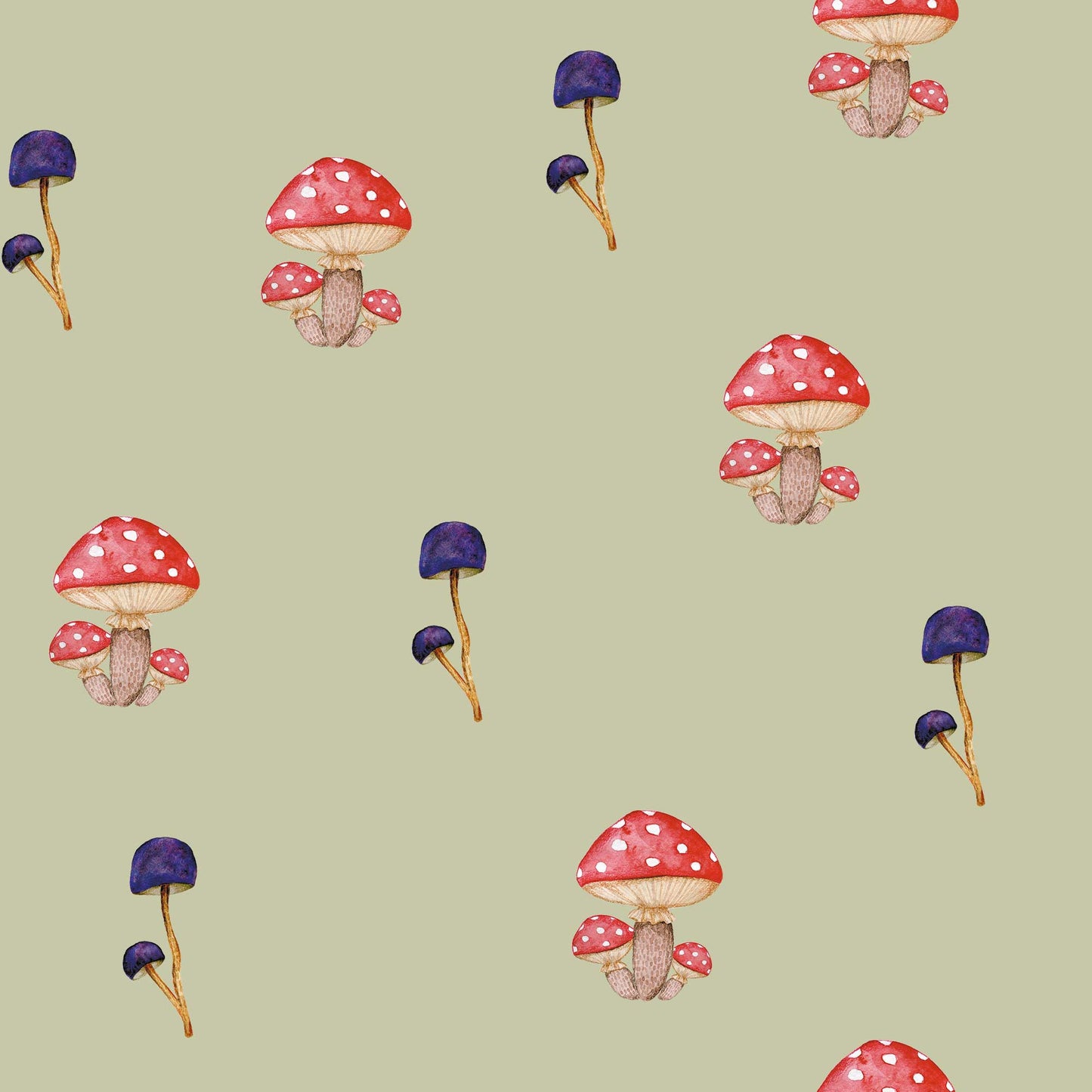 SLEEPTIGHT - MATCHING PATTERN MUSHROOMS