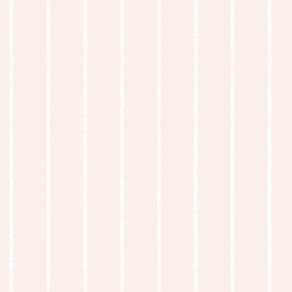 Pale Pink Luxury Wallpaper for Childrens Bedrooms - Pinstripe rope effect design